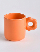 Кружка ручной работы ОХ! керамика «Цвет-ок», оранжевая, керамика, 350 мл