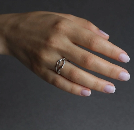 Кольцо из нейзильбера «Дельта», фото 2.