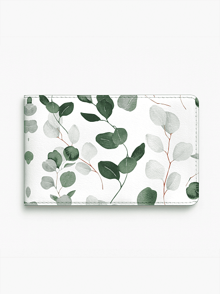 Обложка на студенческий билет «Эвкалипт», экокожа, фото 1.