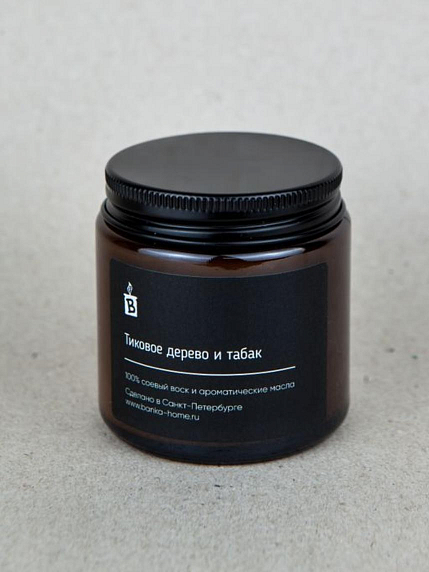 Свеча «Тиковое дерево и табак», фото 1.