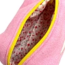 Косметичка ручной работы АМИ (Ami lé sac) «Moyen» с жёлтой молнией, розовая, махровая, превью фото 3