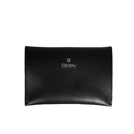 Кошелёк-конверт для документов ручной работы, Kokosina bags, натуральная кожа, чёрный, фото 2.