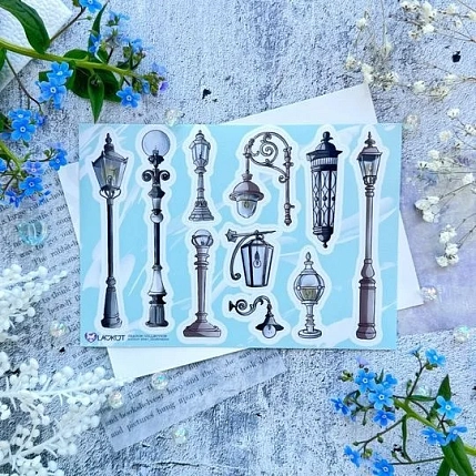 Стикерпак Лавкот «Фонари», А6, фото 1.