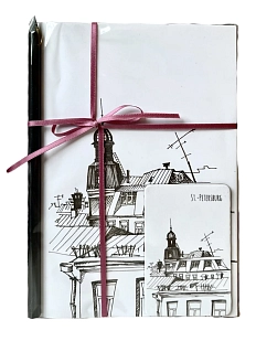 Подарочный набор Elizabeth Madar «Чёрно-белый Петербург», 40 листов