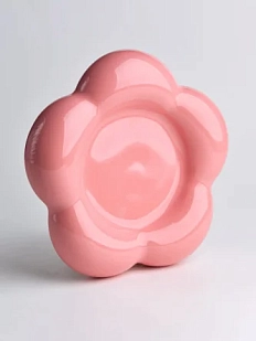 Объемная тарелка ручной работы ОХ! керамика «Цвет-ок», розовая, керамика, 20 см