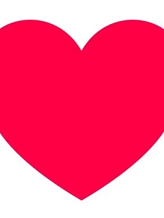 3D Стикер на телефон «Алое сердечко», объёмный