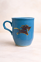 Кружка ручной работы Мастерская Виктории Нор «Лошадка», голубая, керамика, 200 мл, превью фото 1