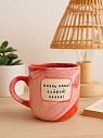 Кружка ручной работы NF ceramics «Жизнь одна! Кайфуй! ААА!», красная, керамика, 450 мл, превью фото 3