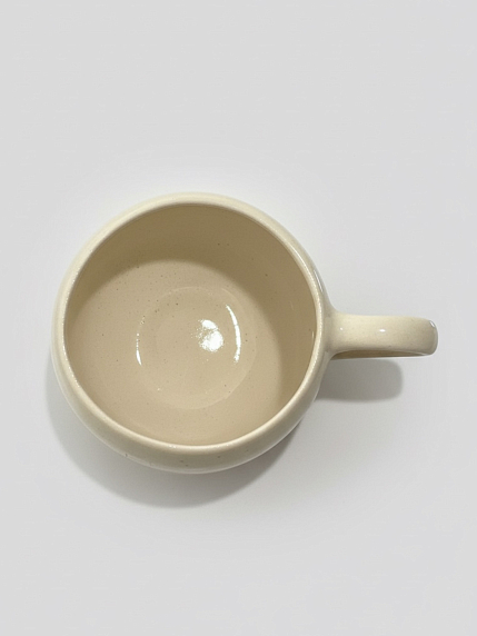 Кружка ручной работы «Ешь молись **ись», белая, полуфарфор, 250 мл, фото 4.