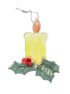Ёлочная игрушка Верба керамика «Свеча», керамика