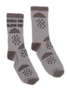 Носки Barking Store «На ногах - RAIN», р-р 40-45, серо-бежевые