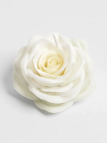 Свеча цветок ручной работы DARI DARI «Роза», белая, фото 2.