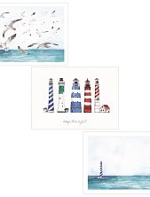Набор открыток DARI DARI с маяками и морем №2, 3шт.