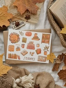 Стикерпак «Books are friends», А5