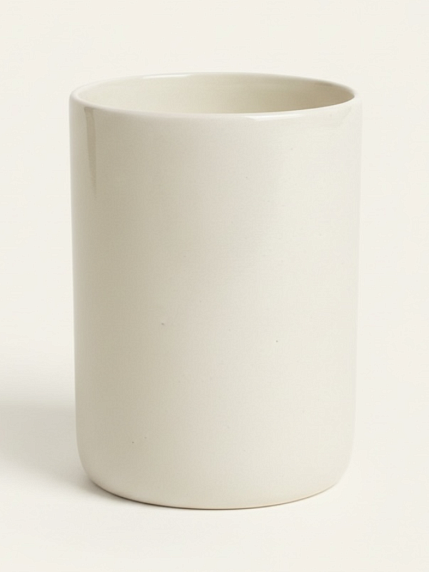 Стакан ручной работы Донышко-горлышко «Кот Краш Фиолетовый», белый, керамика, 300 мл, фото 2.