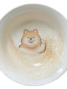 Блюдце ручной работы Керемет «Сиба-ину», бежевое, керамика, 12 см