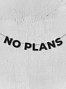 Гирлянда из чёрных букв «No plans», превью фото 1