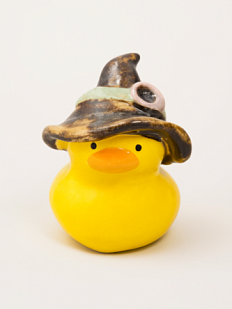 Керамическая фигурка Уточка в ведьминской шляпе, 7 см