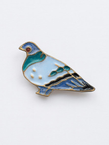 Брошь ручной работы «Голубь», Partala ceramics, фото 1.