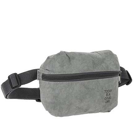 Поясная сумка Ranzel Bags «Dirox Gray», тайвек, серая, фото 2.