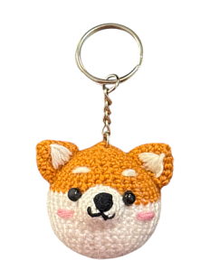 Вязаный брелок, обвес на сумку «Сиба-ину», 5 см