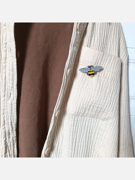 Подарочный набор на 14 февраля с блокнотом «101 заветное желание» №3 и брошью ручной работы «Шмель», фото 6.