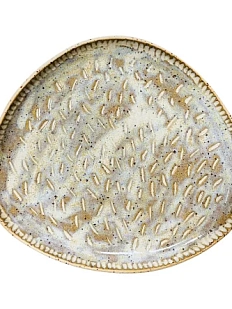 Тарелка Идеальное совпадение текстурная ручной работы, керамика, 21 см