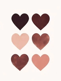 Картхолдер двойной DARI DARI «Бежевые сердечки», экокожа