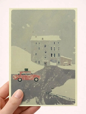 Открытка Максим Савва «Феррари отца (дом Маршака)», А6, фото 1.