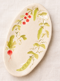 Тарелка ручной работы Yellowscoop «Горошек», керамика, 23 см