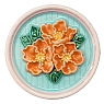 Панно керамическое ручной работы BULYGIN porcelain «Цветы», разноцветное, 8 см, превью фото 1