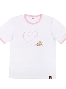 Футболка ШКЯ x Barking store «С любовью», XL жен., розовый