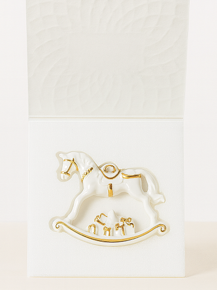 Игрушка новогодняя фарфоровая Bulygin «Лошадка качалка», фото 2.