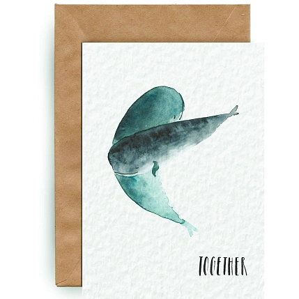 Открытка ЙЕТТИ «Together», белая, А6, фото 2.