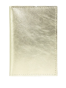 Обложка для паспорта Kokosina bags, золотистая, натуральная кожа