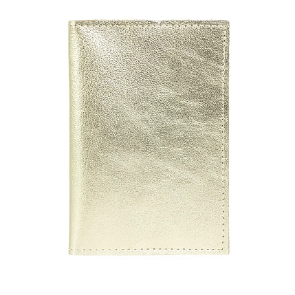 Обложка для паспорта Kokosina bags, золотистая, натуральная кожа, фото 1.