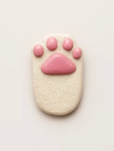 Брошь Радость Рядом «Лапка», белая