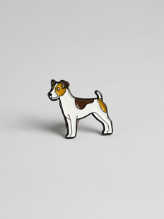 Металлический значок «Джек-рассел-терьер», 20 мм