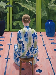 Постер интерьерный DARI DARI «Девушка в оранжерее», А4