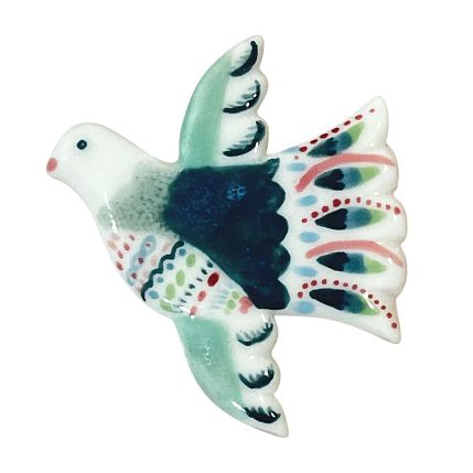 Брошь фарфоровая «Птичка №2», фото 3.