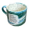 Кружка ручной работы NF ceramics «Жизнь состоит из таких моментов, как этот», сине-зелёная, керамика, 500 мл, превью фото 3