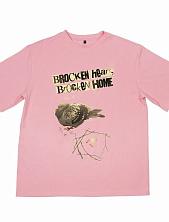 Оверсайз футболка Barking Store «BroCken home», M муж., розовый
