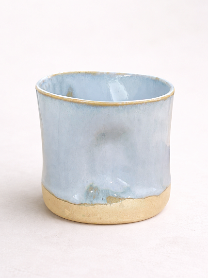 Стакан ручной работы, голубой, керамика, 400 мл, фото 1.