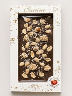 Шоколад тёмный с соленым арахисом и арахисом в карамели с кунжутом