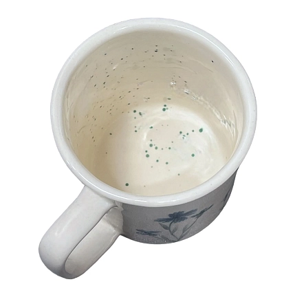 Кружка ручной работы Верба керамика «Васильки», цилиндр, керамика, 450 мл, фото 2.