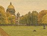 Обложка на студенческий билет «Осенний Исаакий», экокожа, превью фото 1