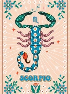 3D Стикер на телефон со знаком зодиака «Скорпион», объёмный