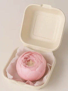 Свеча цветок DARI DARI «Пион», розовая