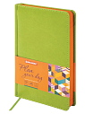 Ежедневник недатированный BRAUBERG «Rainbow», зелёный, А5, превью фото 1