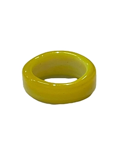 Кольцо Керко стеклянное бутылочно-зеленое непрозрачное